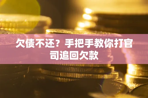 武汉欠债不还？手把手教你打官司追回欠款