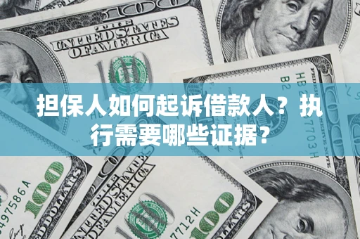 武汉担保人如何起诉借款人？执行需要哪些证据？