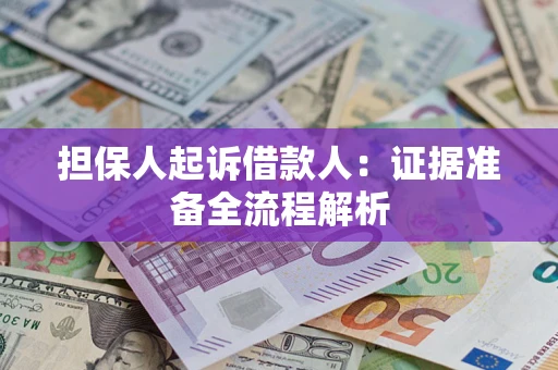 武汉担保人起诉借款人：证据准备全流程解析