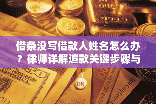 武汉借条没写借款人姓名怎么办？律师详解追款关键步骤与证据链构建