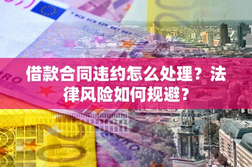 武汉借款合同违约怎么处理？法律风险如何规避？