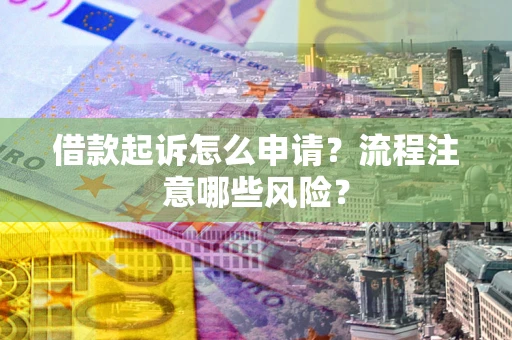 武汉借款起诉怎么申请？流程注意哪些风险？