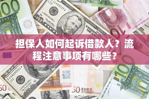 武汉担保人如何起诉借款人？流程注意事项有哪些？